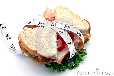 Skinny Sandwich Stock Photo