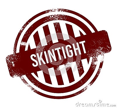 skintight - red round grunge button, stamp Stock Photo