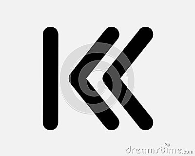 Skip Backwards Icon. Backward Previous Arrow Media Music Control Button Navigation Sign Symbol Vector Illustration