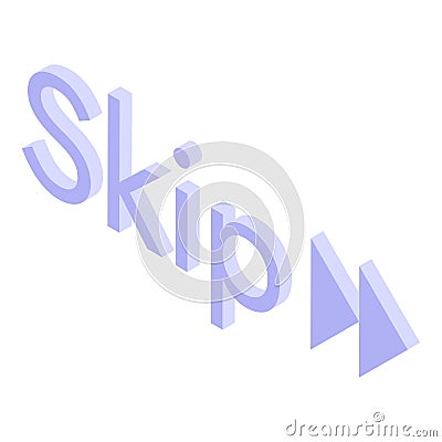 Skip button icon showing fast forwarding concept Vector Illustration