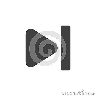 Skip forward button vector icon Cartoon Illustration