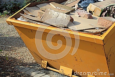 Skip for rubbish Stock Photo