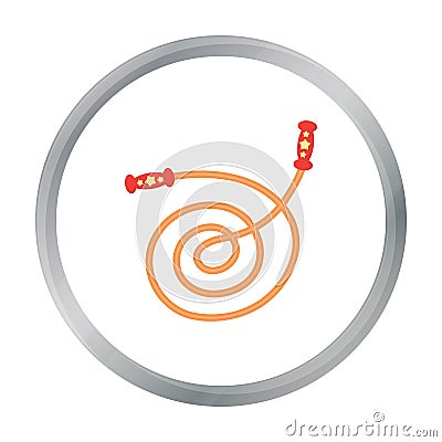 Skipping rope cartoon icon. Illustration for web and mobile design. Vector Illustration
