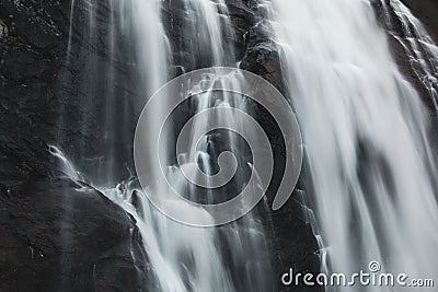 Skjervefossen waterfall falling blur water close Stock Photo