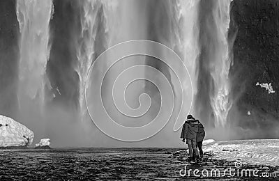 Skogafoss waterfall iceland Stock Photo