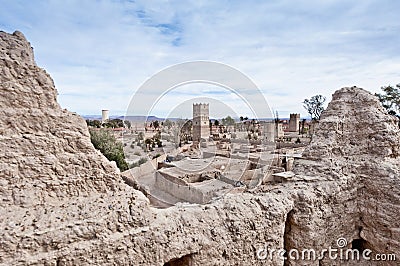 Skoura village Kasba at Morocco Stock Photo