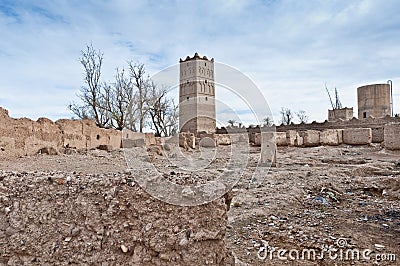Skoura village Kasba at Morocco Stock Photo