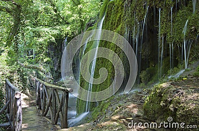 Skra waterfalls in Greece Stock Photo