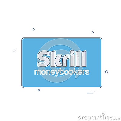 Skrill card icon design vector Vector Illustration