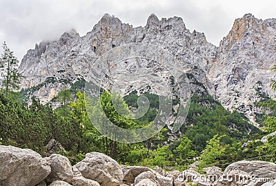 The Skrlatica Group in Julian Alps, Slovenia Stock Photo