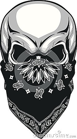 Skull bandana Vector Illustration