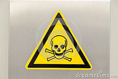 Skull and bones. Sign of danger high voltage photo Stock Photo