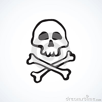 Skull and Bones. Vector drawing Vector Illustration