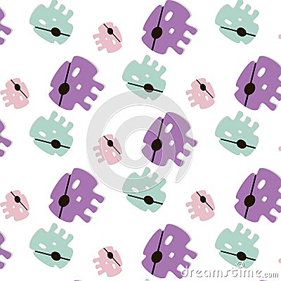 Skull cartoon print Vector Illustration