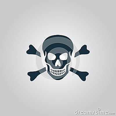 Skull And Crossbones Icon Isolated Stock Photo - Image: 50307817