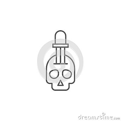 Skull, dagger, nasty outline icon. Element of nasty icon. Thin line icon for website design and development, app development. Stock Photo