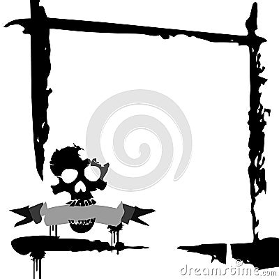 Skull dead skeleton halloween illustration cartoon Cartoon Illustration