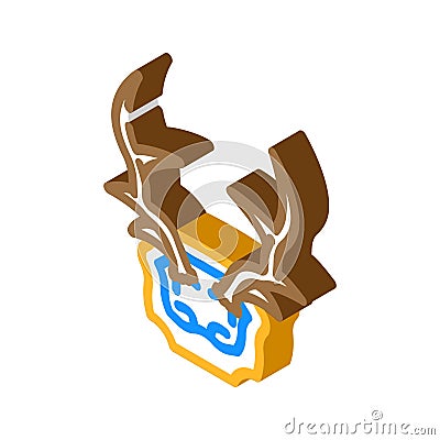 skull deer horn animal isometric icon vector illustration Vector Illustration