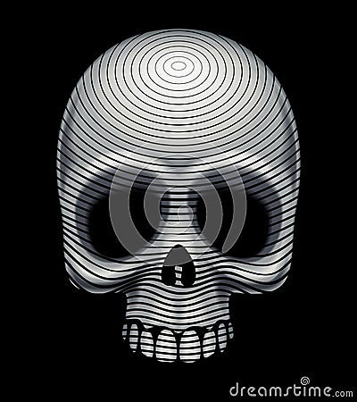 Skull engraving imitation Vector Illustration