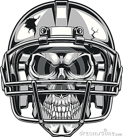 Skull in helmet Vector Illustration
