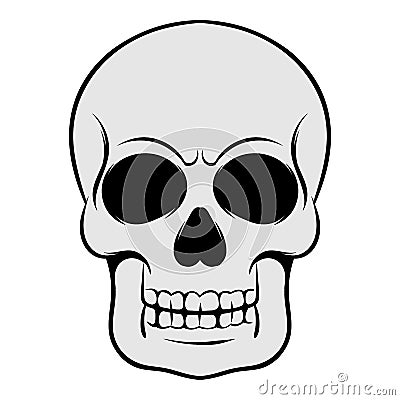 Skull icon, icon cartoon Vector Illustration