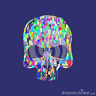 Skull illustration, t-shirt graphics, vector Vector Illustration