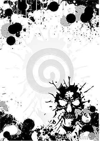 Skull poster background Vector Illustration