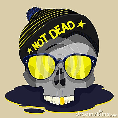 Skull punk star vector design Vector Illustration