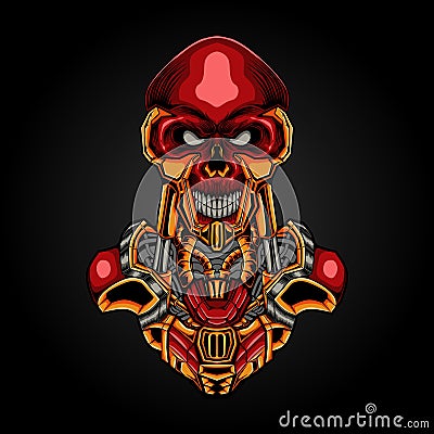 Skull steampunk illustration vector graphic Vector Illustration