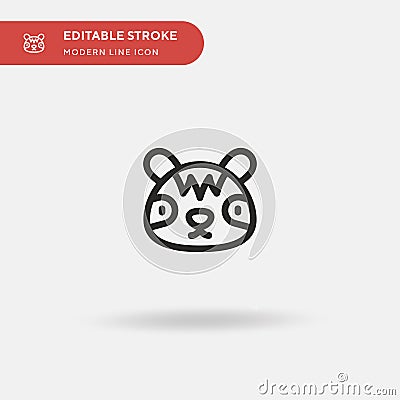 Skunk Simple vector icon. Illustration symbol design template for web mobile UI element. Perfect color modern pictogram Vector Illustration