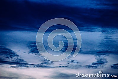 Sky background with curious shapes clouds Stock Photo