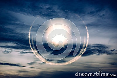 Sky background with curious shapes clouds Stock Photo