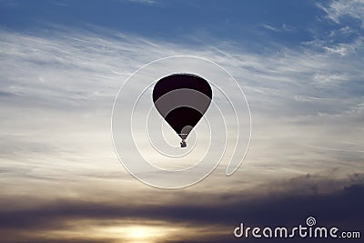 Sky, balloon, sunset, freedom, travel, lifestyle Stock Photo