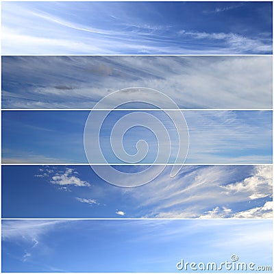 Sky banners Stock Photo