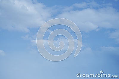 Sky blue background. Sky cloud clear. blue sky with white, soft clouds. Stock Photo