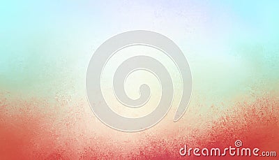 Sky blue background with grunge textured red border in abstract vintage design Stock Photo