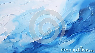 Sky Blue: A Beautiful Abstract Painting With Flowing Textures Stock Photo