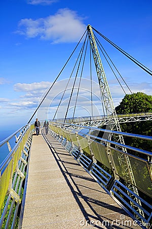 The Sky Bridge on Langkawi Island Editorial Stock Photo