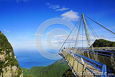 The Sky Bridge on Langkawi Island Editorial Stock Photo