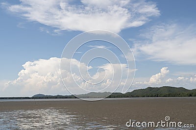 The sky is bright day, the clouds look beautiful Stock Photo