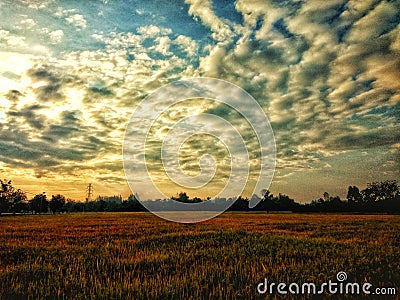 The sky is clearing up in a day Stock Photo