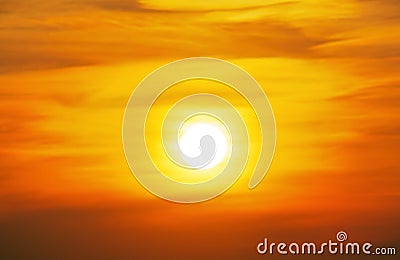 Sky with cloud at sunset background Stock Photo