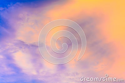 sky and clouds of heaven With sunset and colorful Stock Photo