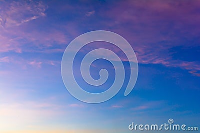 sky and clouds of heaven With sunset and colorful Stock Photo