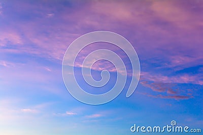 sky and clouds of heaven With sunset and colorful Stock Photo