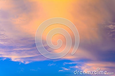 sky and clouds of heaven With sunset and colorful Stock Photo