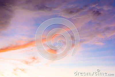 sky and clouds of heaven With sunset and colorful Stock Photo