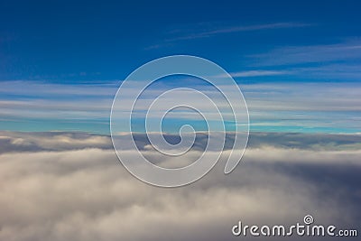 Sky clouds plane wings flying sunset travelling Stock Photo