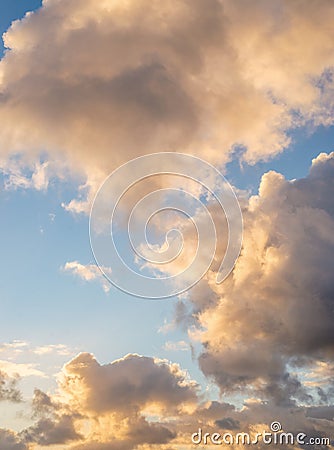 Sky with clouds during sunrise Stock Photo