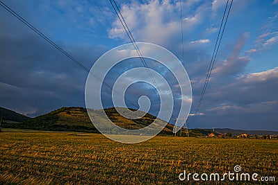 Clouds on the twillight near the mountains Stock Photo